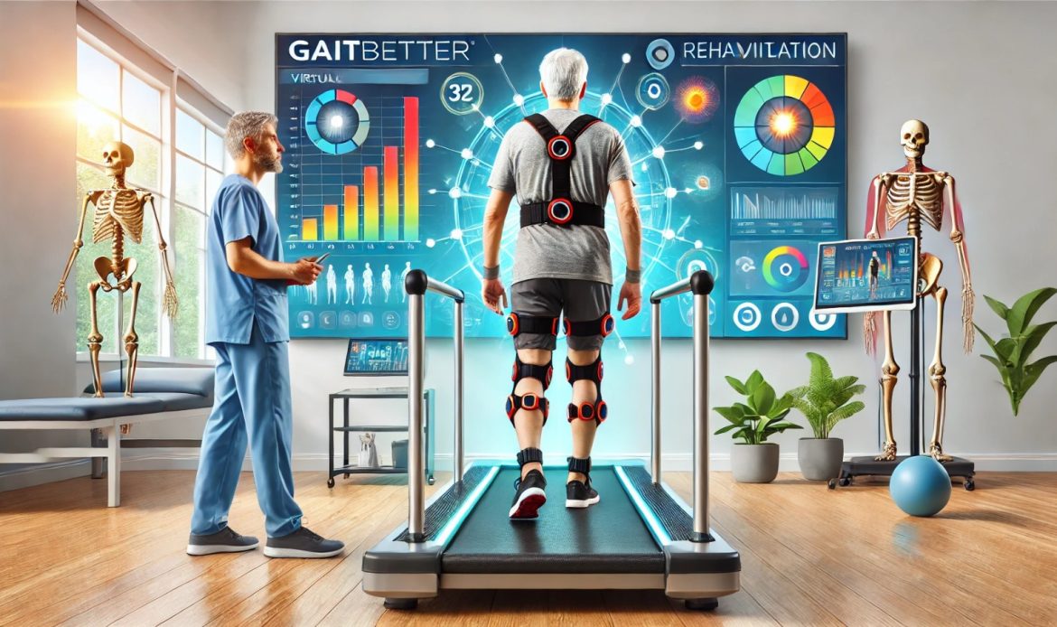 Healthcare provider conducting therapy session with GaitBetter